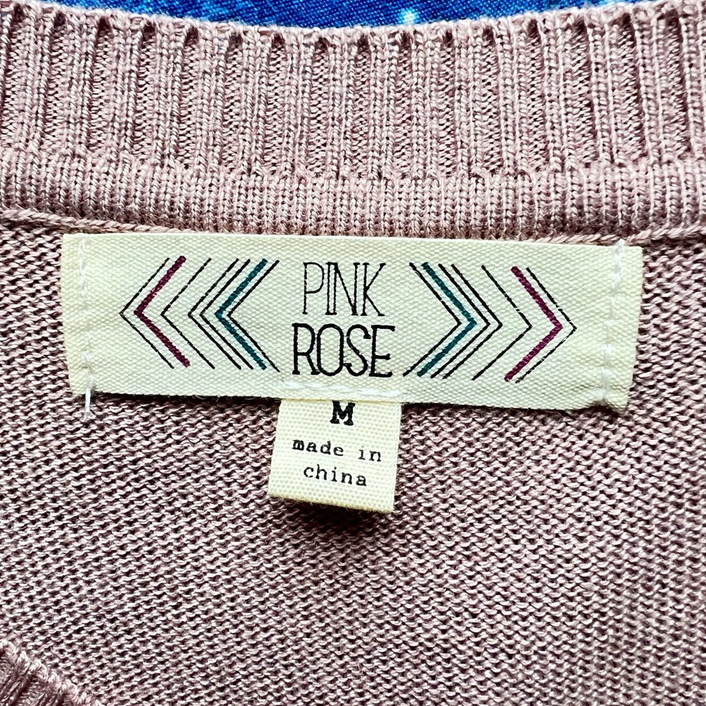NWOT PINK ROSE Cute Long Sleeved Arm Cutout Sweater Dress - Picture 3 of 3